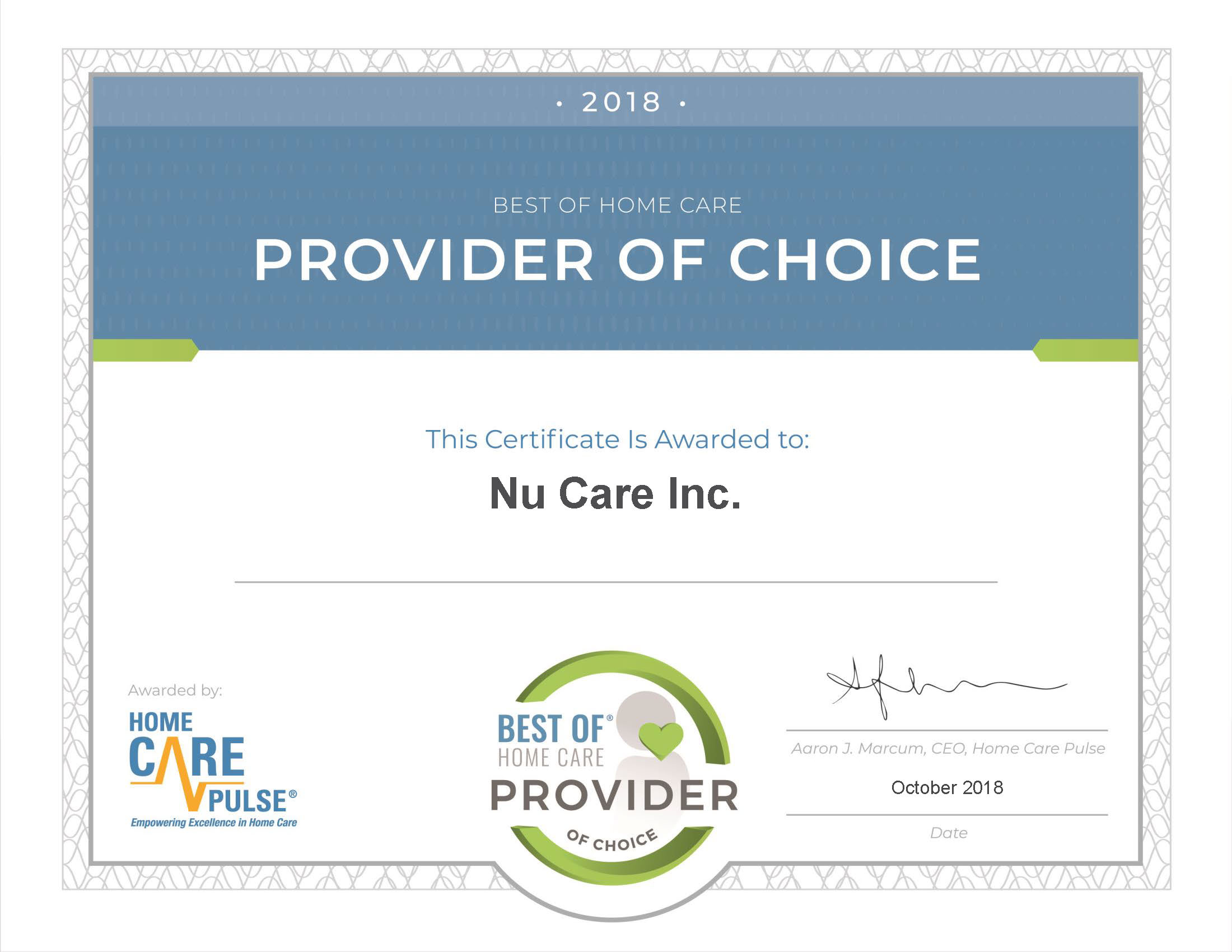 POC Nu Care Inc