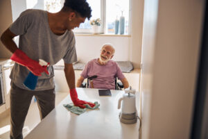 Companion care at home supports seniors in keeping homes clean