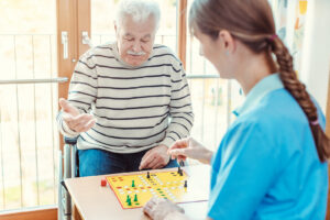 Companion care at home makes games a fun way to stay active and connected.